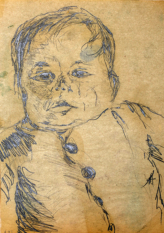 Portrait drawing of a child by raphael perez