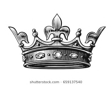 Crown Clipart black and white