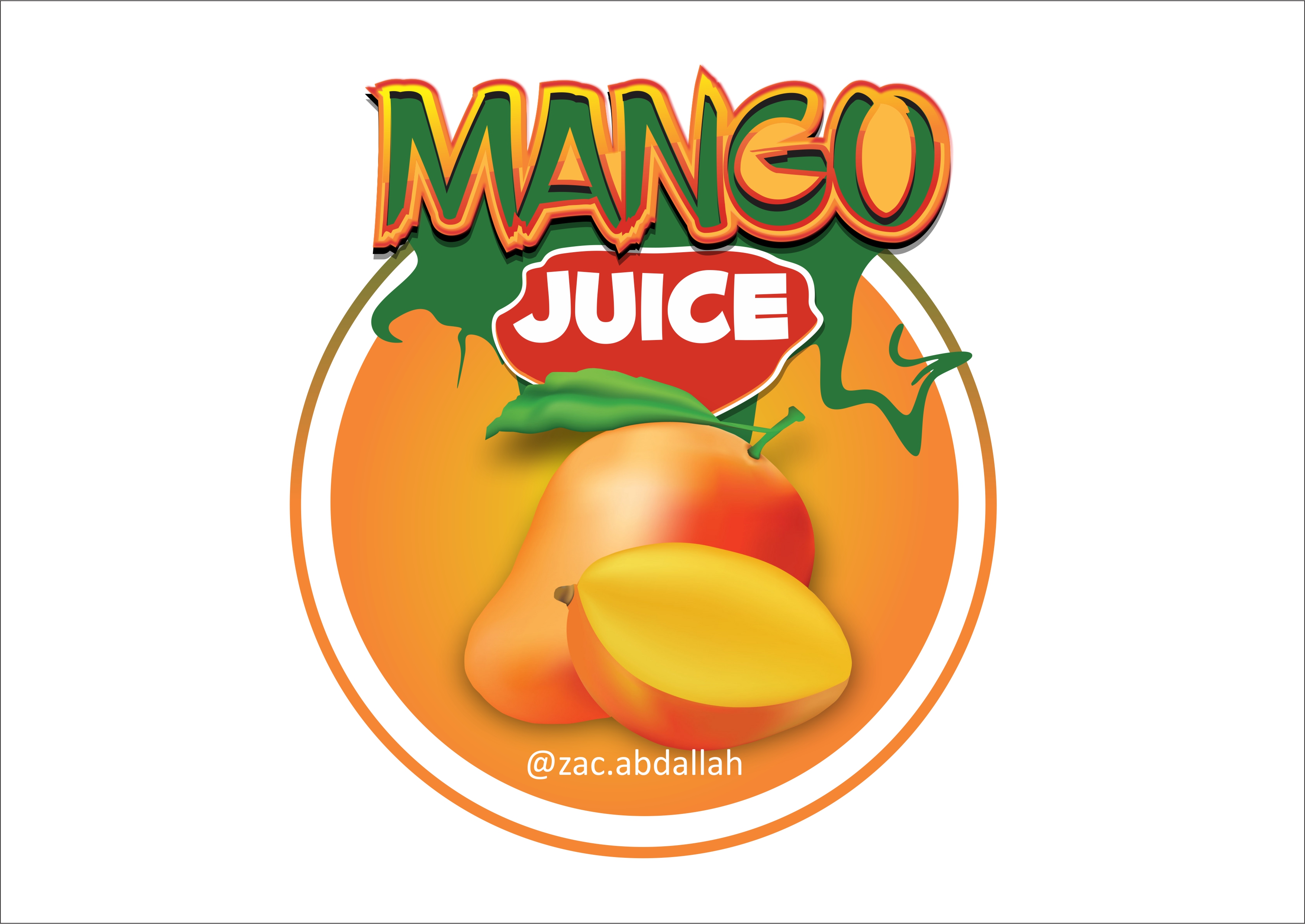 Logo vector for mango juice.