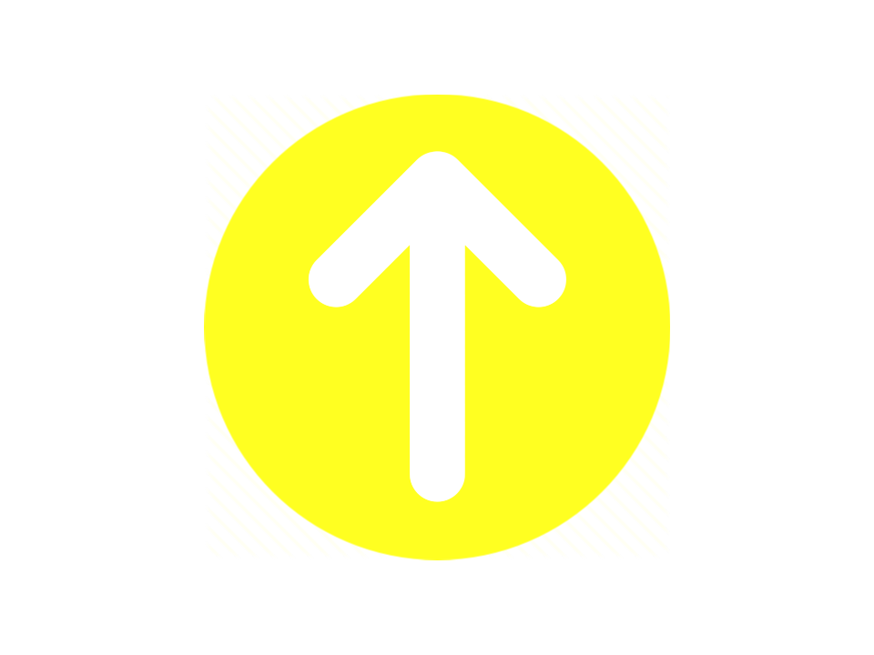 Yellow circle with upward white arrow