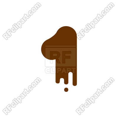 400x400 Number 1 Chocolate Font Vector Image Vector Artwork Of Fonts