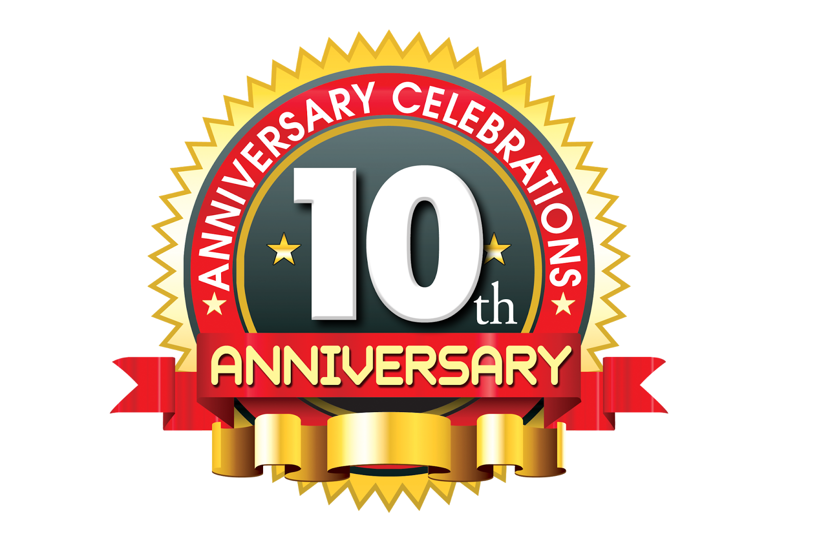 1600x1066 10th Anniversary Logo,10 Year Anniversary Creative Concept Vector