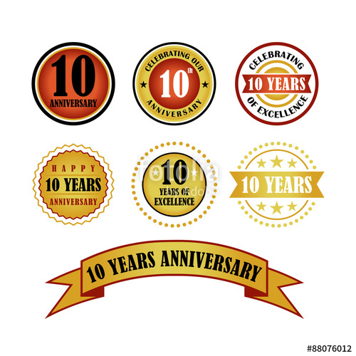 500x500 Golden Illustration Of 10