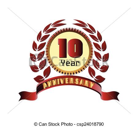 450x416 Laurel Wreath 10 Years Anniversary .