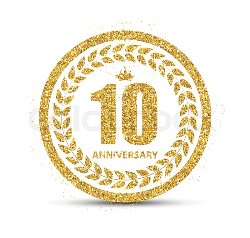 800x761 Template Logo 10 Years Anniversary Vector Illustration Eps10