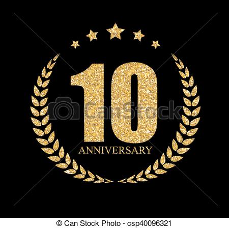 450x448 Template Logo 10 Years Anniversary Vector Illustration Eps10.