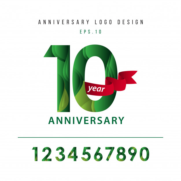 626x626 10 Year Anniversary Vector Template Design Illustration Vector