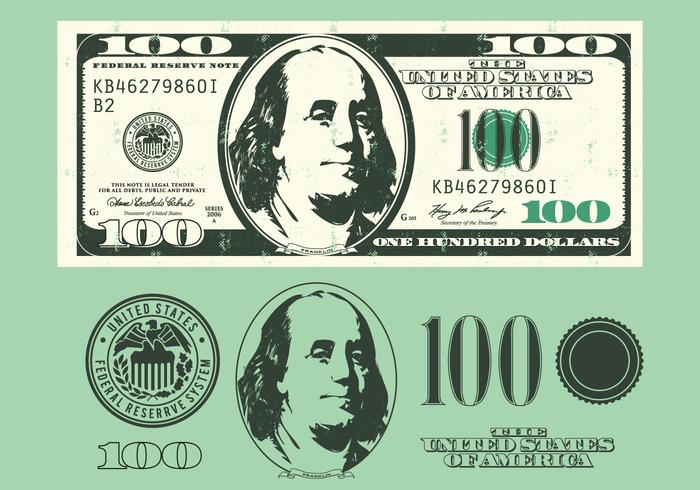 700x490 100 Dollar Bill Elements