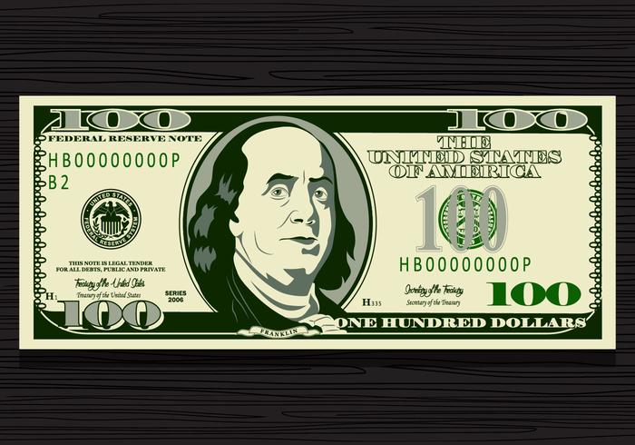 700x490 100 Dollar Bill Vector