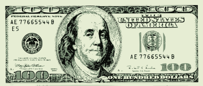 400x170 100 Dollar Bill Vector