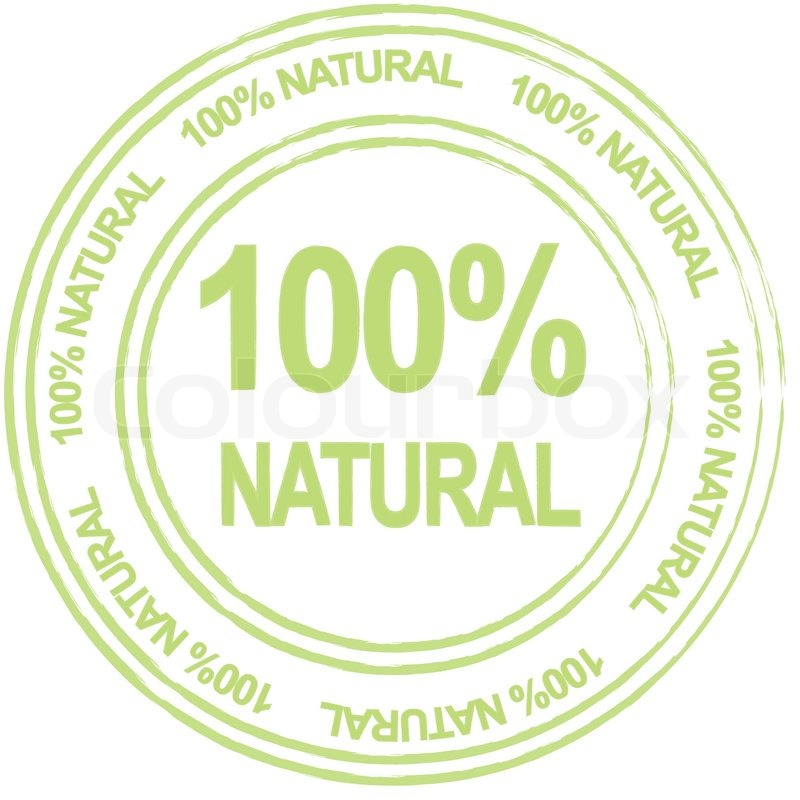 800x800 100 Percent Natural, Vector Label Stock Vector Colourbox