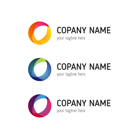 450x450 Moving Color Circle Logo Template. 100% Vector.