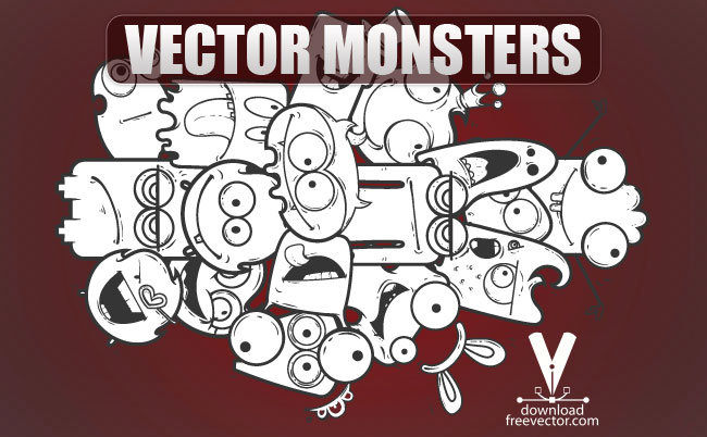 650x402 Vector Monsters Free Vector 4vector