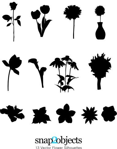 381x486 Flower Silhouettes Free Graphics In 2018 Flower