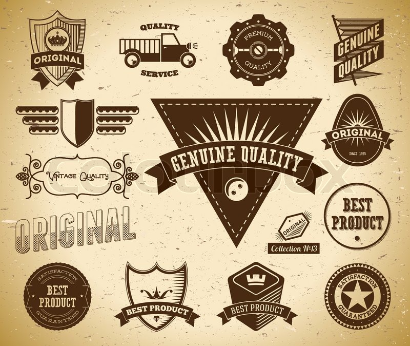 800x674 Vintage Labels Collection 13 Stock Vector Colourbox