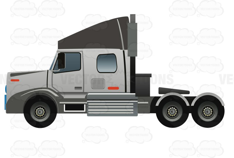800x542 18 Wheeler Clipart By Vector Toons