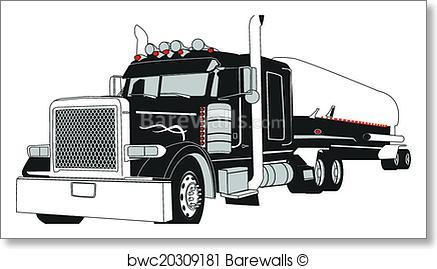 437x269 Art Print Of Semi Tanker Truck Barewalls Posters Amp Prints