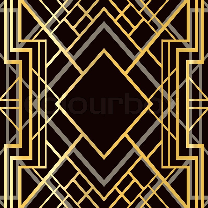 800x800 Art Deco Geometric Frame 1920s Style Stock Vector Illustration Art