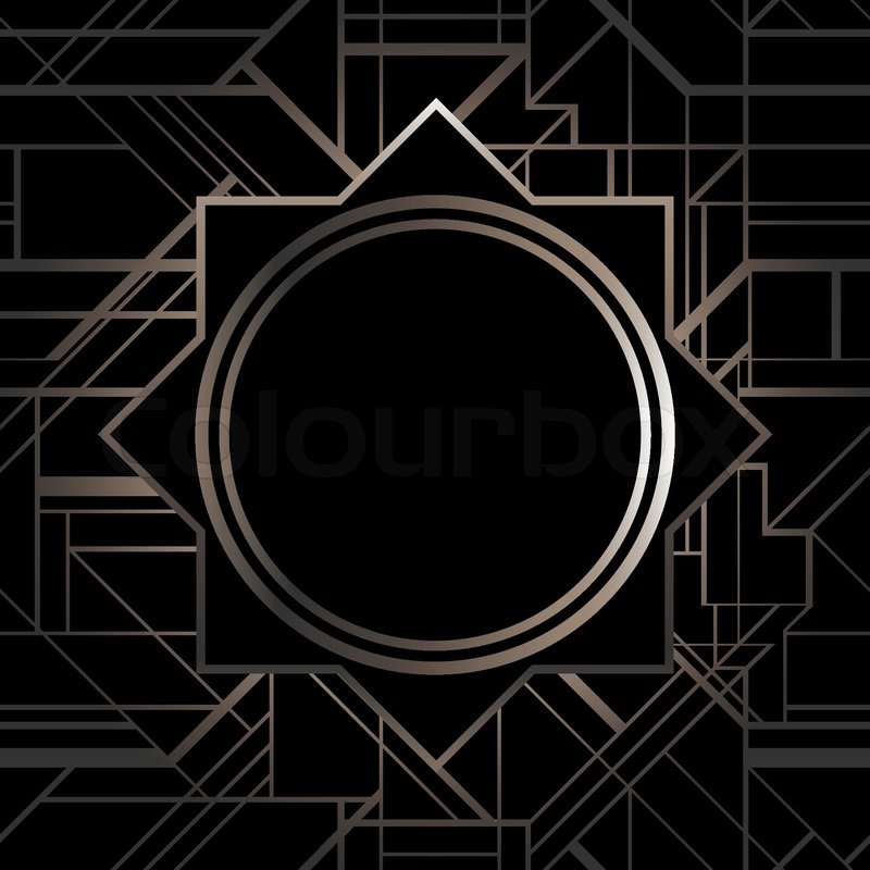 800x800 Vintage Background. Retro Style Frame. 1920s Stock Vector