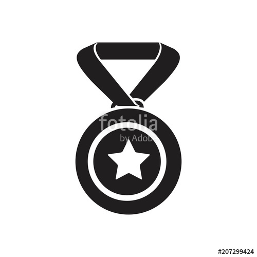 500x500 Medal With Star For 1st, First Place. Trophy, Winner Award