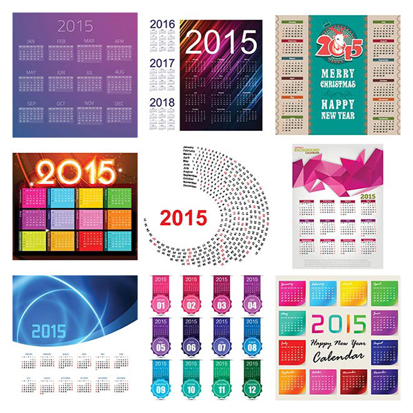 600x600 Best Vector 2015 Calendar Template Design On Behance