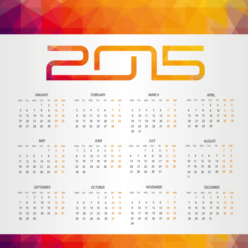 801x801 Jigsaw Yellow Calendar 2015 Vector Free Vector Graphic Download