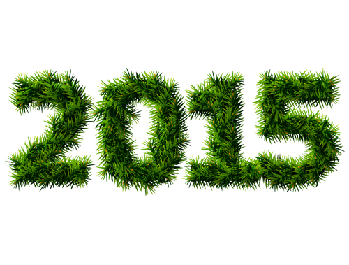 500x379 Grass 2015 New Year Text Vector Free Download
