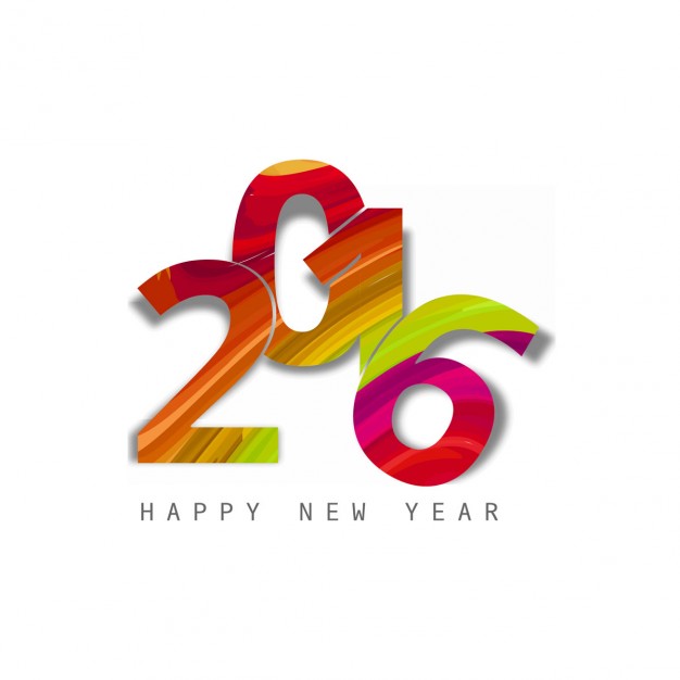 626x626 Colorful Text Of New Year 2016 Vector Free Download