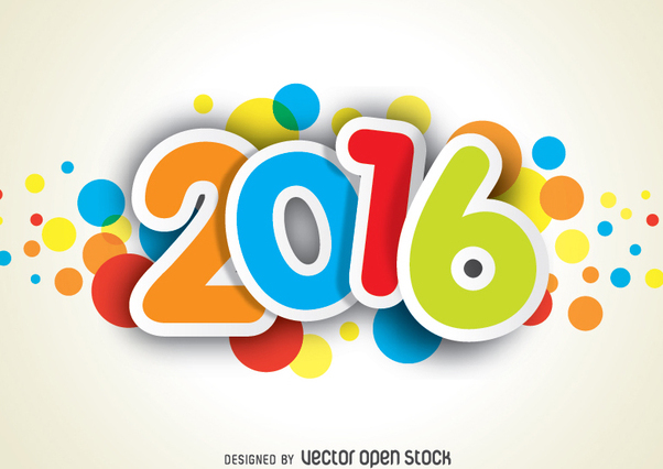 602x426 Funny And Colorful 2016 New Year Free Vector Download 335713