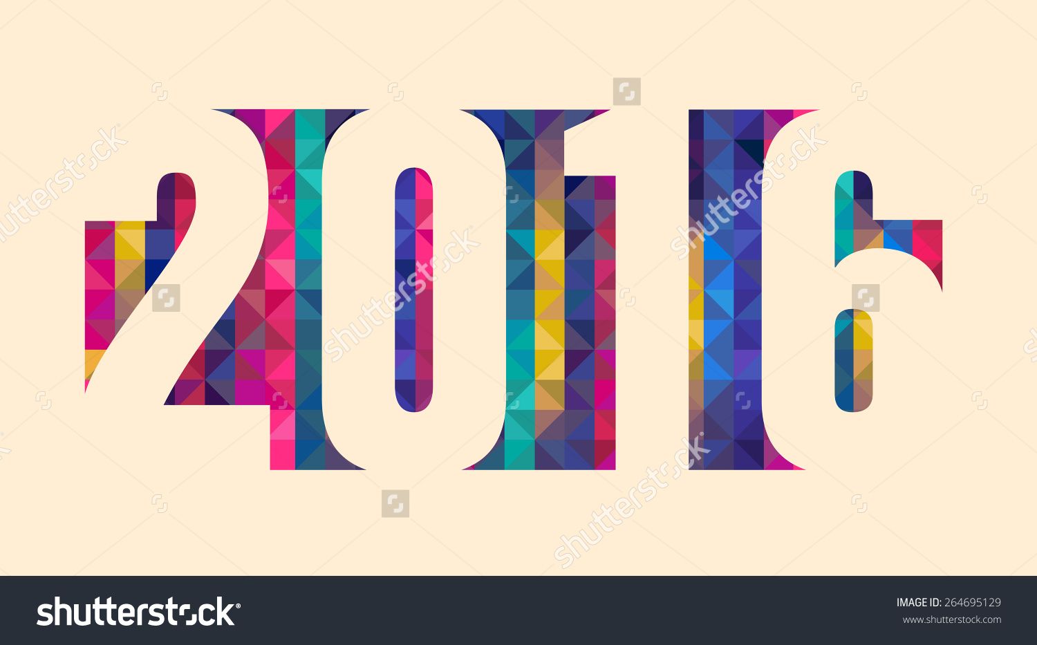 1500x933 Happy New 2016 Year. Colorful Design. Vector Illustration And