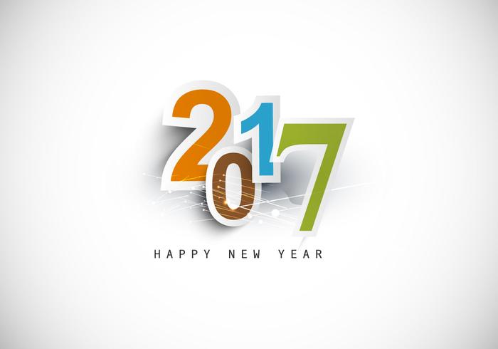 700x490 Happy New Year 2017 Text Design