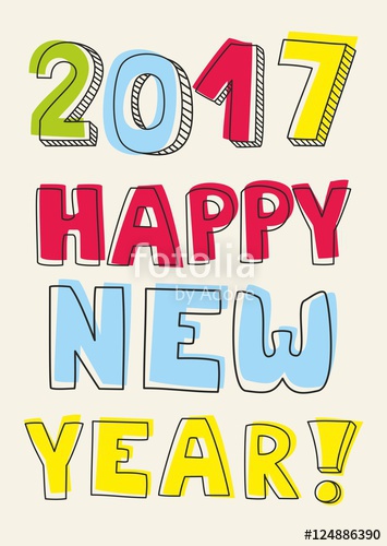 355x500 Happy New Year 2017 Vector Wishes Stock Image And Royalty Free