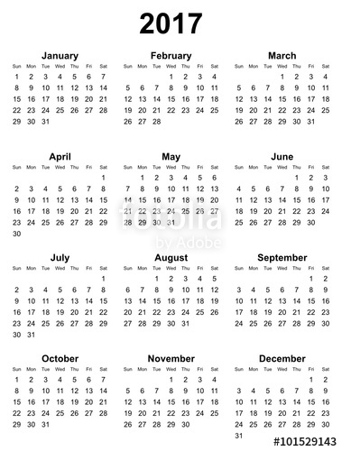 2017 Vector Calendar at GetDrawings | Free download