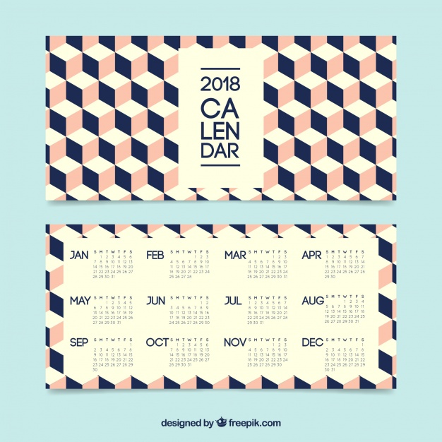 626x626 Creative Calendar 2018 Vector Free Download