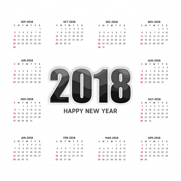 2018 Calendar Vector at GetDrawings | Free download