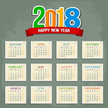 368x368 2018 Calendar Vector Free Vector Download (1,547 Free Vector) For