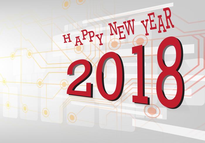 700x490 New Year 2018 Free Vector Art
