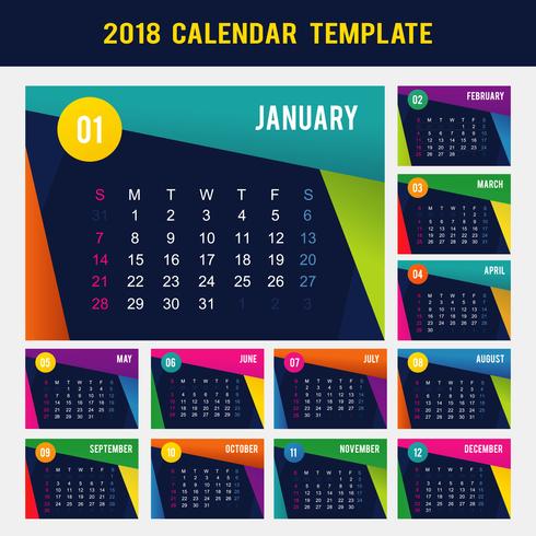 2018 Vector Calendar at GetDrawings | Free download