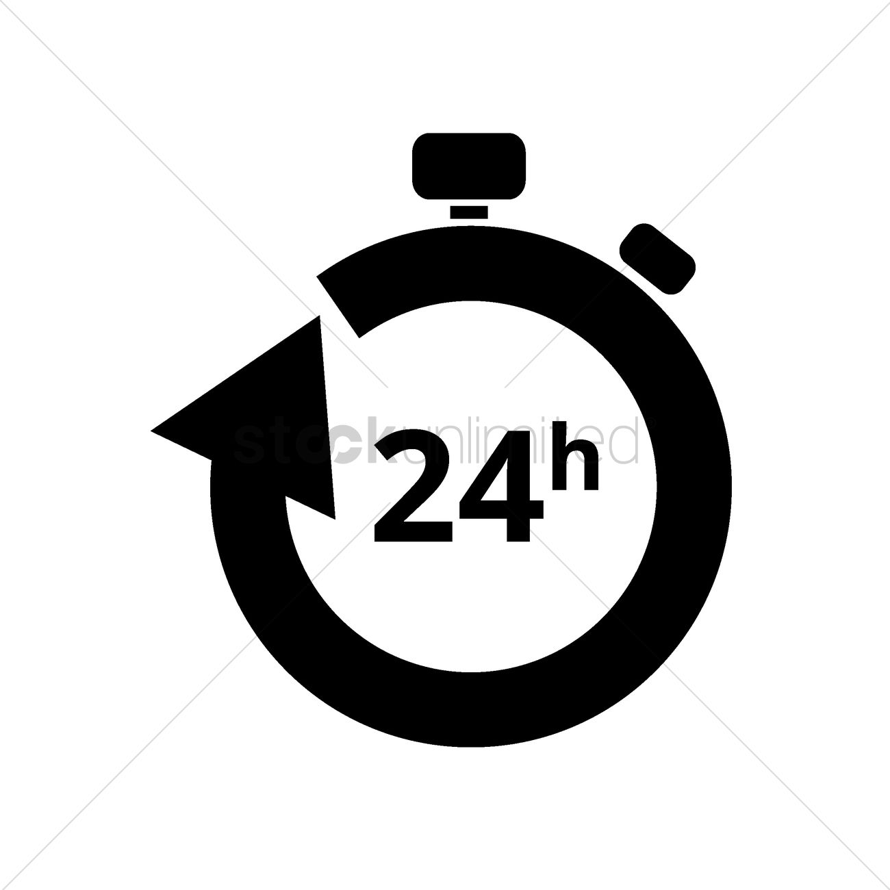 1300x1300 24 Hours Icon Vector Image