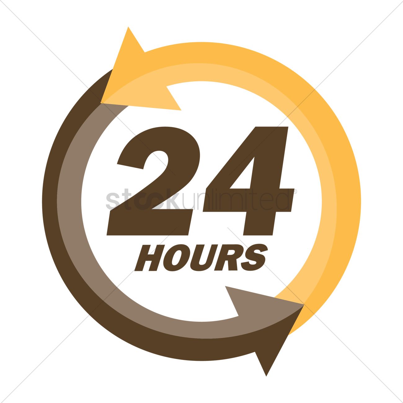 1300x1300 24 Hours Service Vector Image