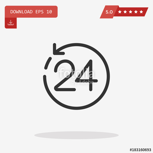 500x500 24 Hours Vector Icon Stock Image And Royalty Free Vector Files On