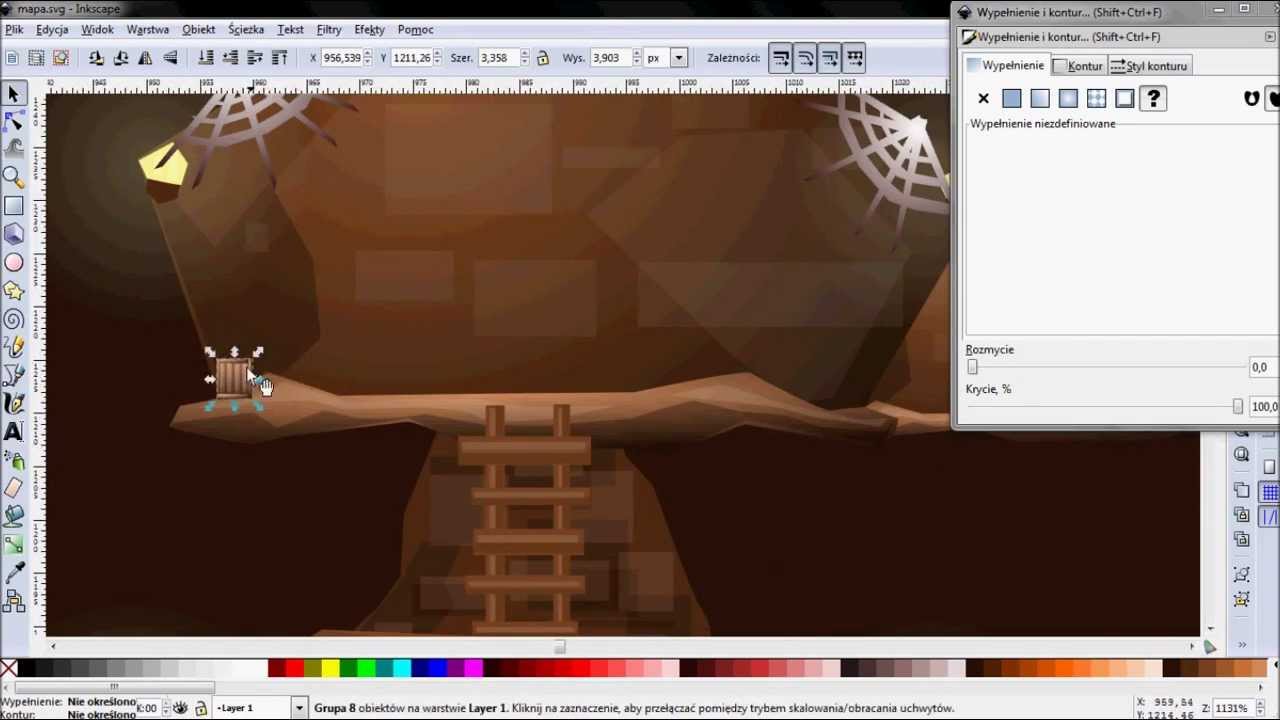 1280x720 Vector Graphic Making Game Level
