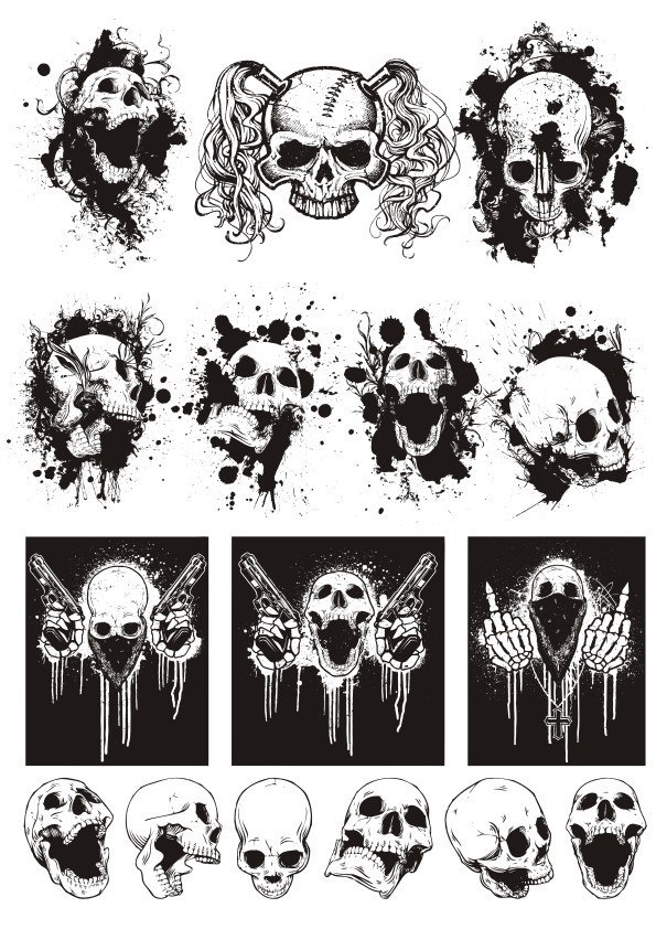 595x842 2nd Amendment Skulls Download Free Vector For Cnc And Laser