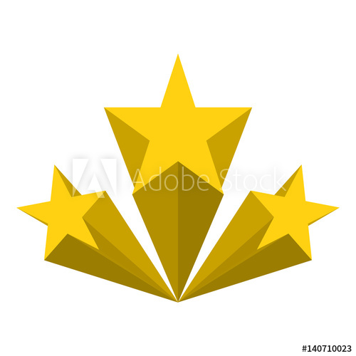 500x500 3 Stars. Vector. Isolated