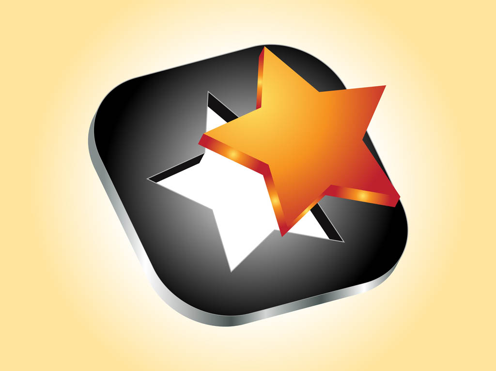 1024x765 3 D Star Icon Vector Art Amp Graphics