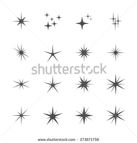 450x470 Sparkles Icon Set 3, Vector Eps10.