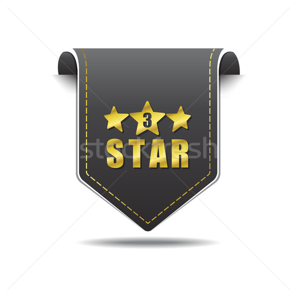 600x600 3 Star Golden Vector Icon Design Vector Illustration Rizwan Ali