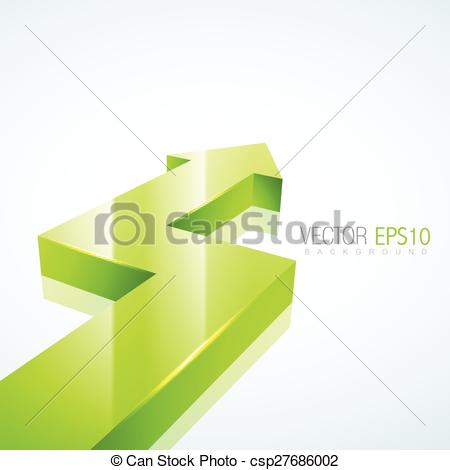 450x470 Illustration Of 3d Arrow . Vector Illustration Of 3d Arrow.