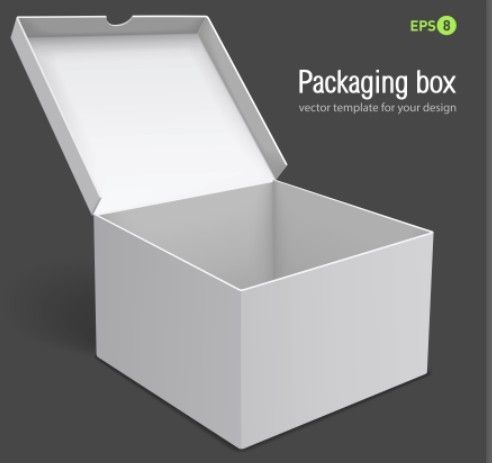 492x463 Free 3d White Packaging Box Vector Template Templates Bundles