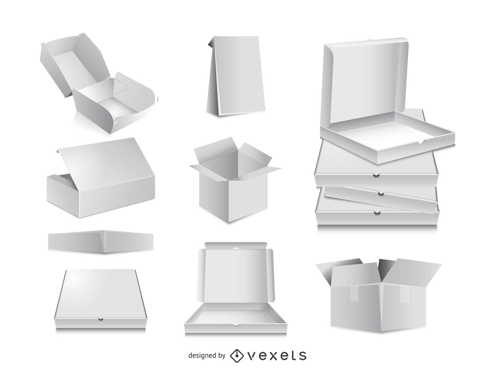 1600x1200 3d Packaging Box Vector Templates For Your Design